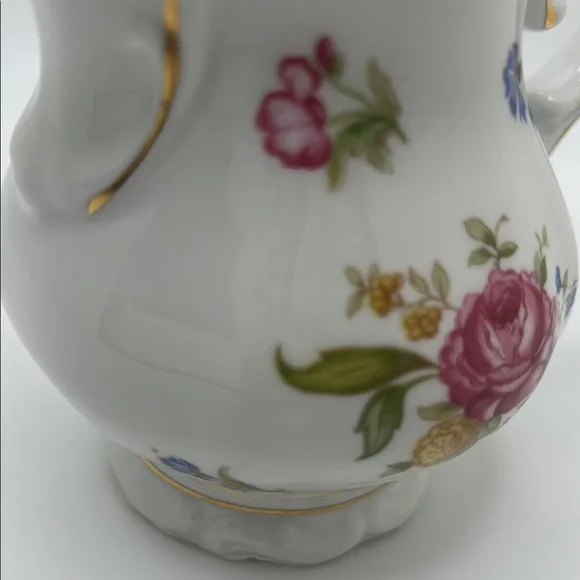 Vintage Creamer Winterling Bavaria Porcelain Floral Gold Accents - Picture 9 of 10